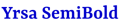 Yrsa SemiBold font
